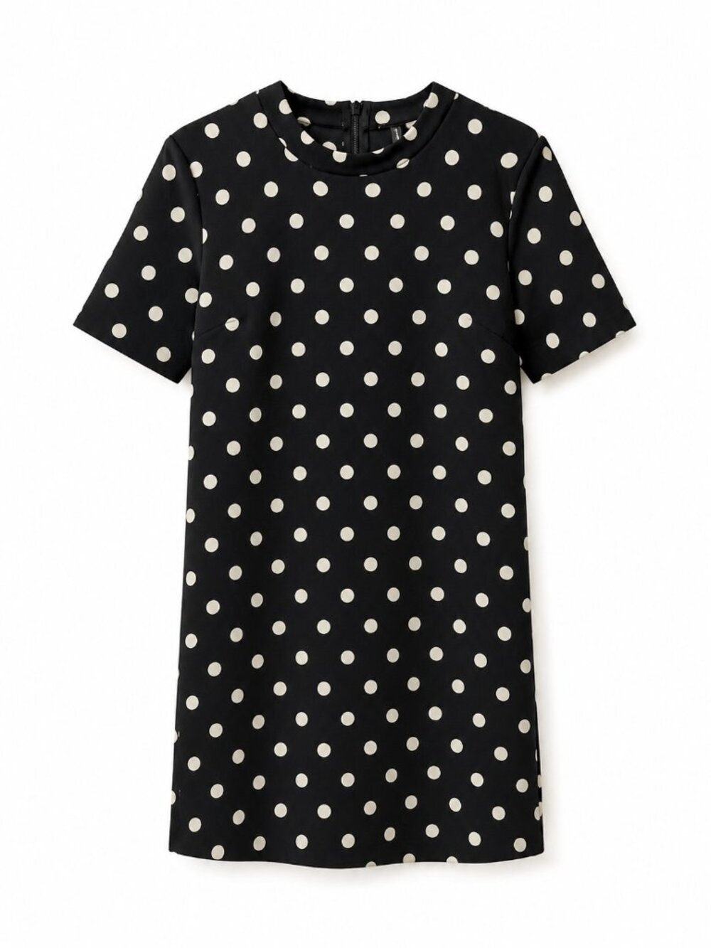 H&M Divided Black White Polka Dot Fit & Flare Mini Dress Size 10